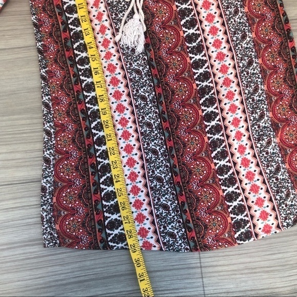 Boho print Tunic top Size Medium r.2.d - Picture 9 of 10